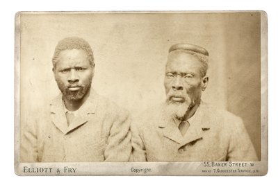 Two Zulu Men, London, c.1882 by Elliott und Fry Studio